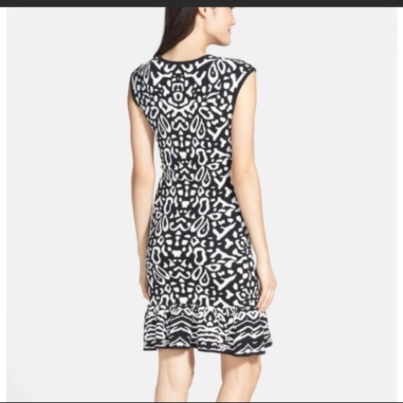 $118 NWT NORDSTROMS Black white sweater dress womens small night party winter - Picture 7 of 7